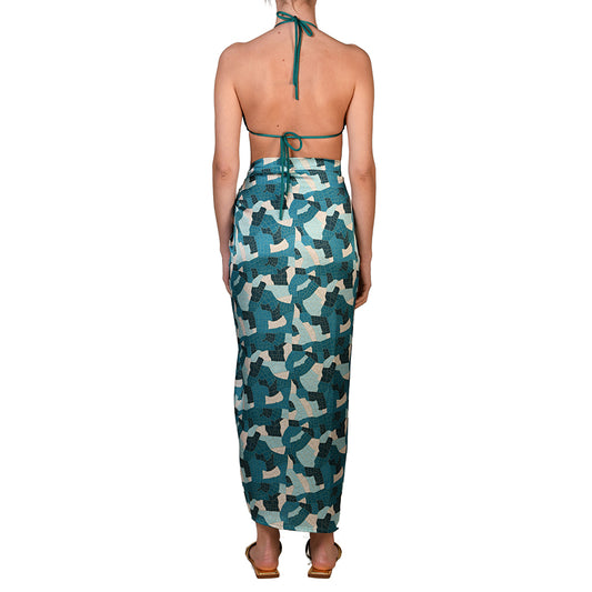 Jade Mosaic Maxi Pareo