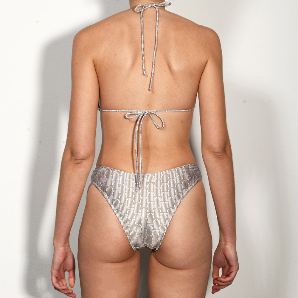 Grecian Column High Rise Hoop Triangle Bikini