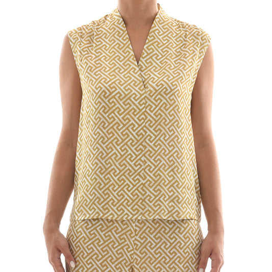 Grecian Gold Satin Tank Top