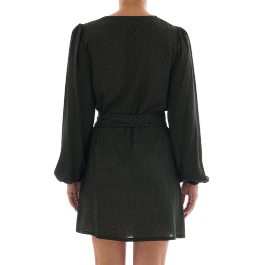 Meander Black Mini Kaftan Dress