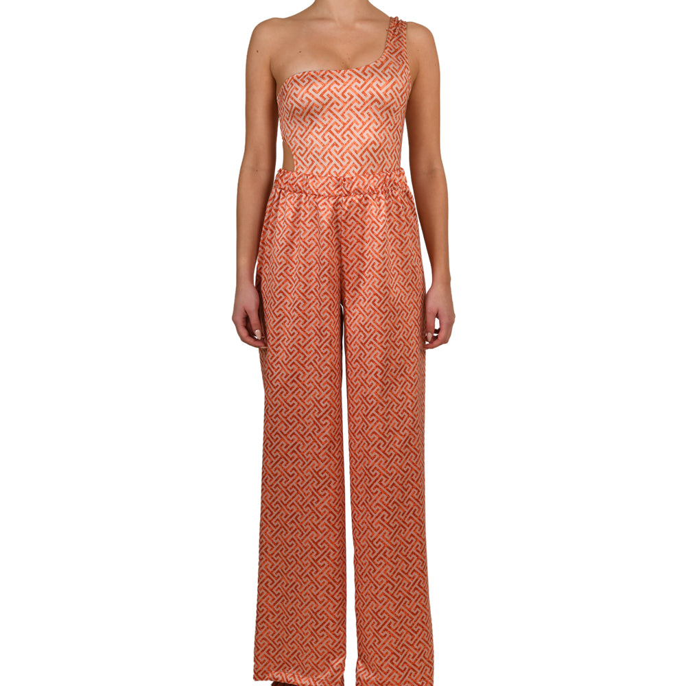 Grecian Grapefruit Satin Pantalone
