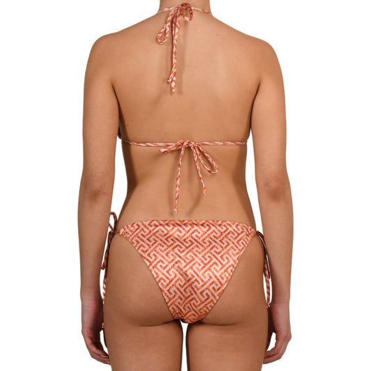 Grecian Grapefruit Tie Side Triangle Bikini