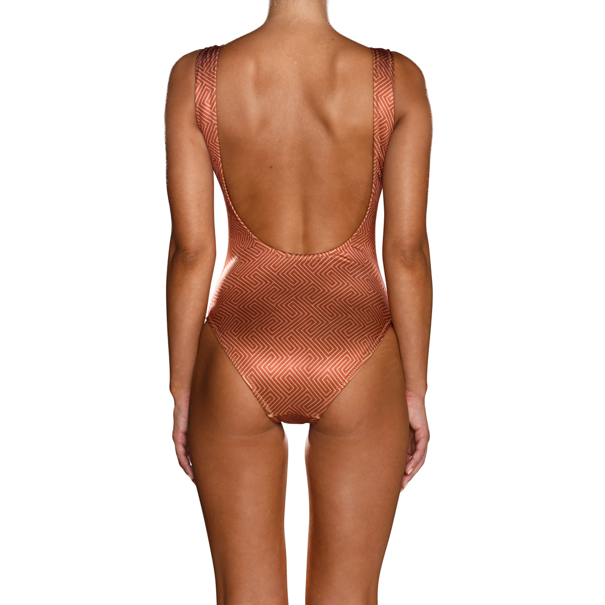 Grecian Brick Red Swimsuit