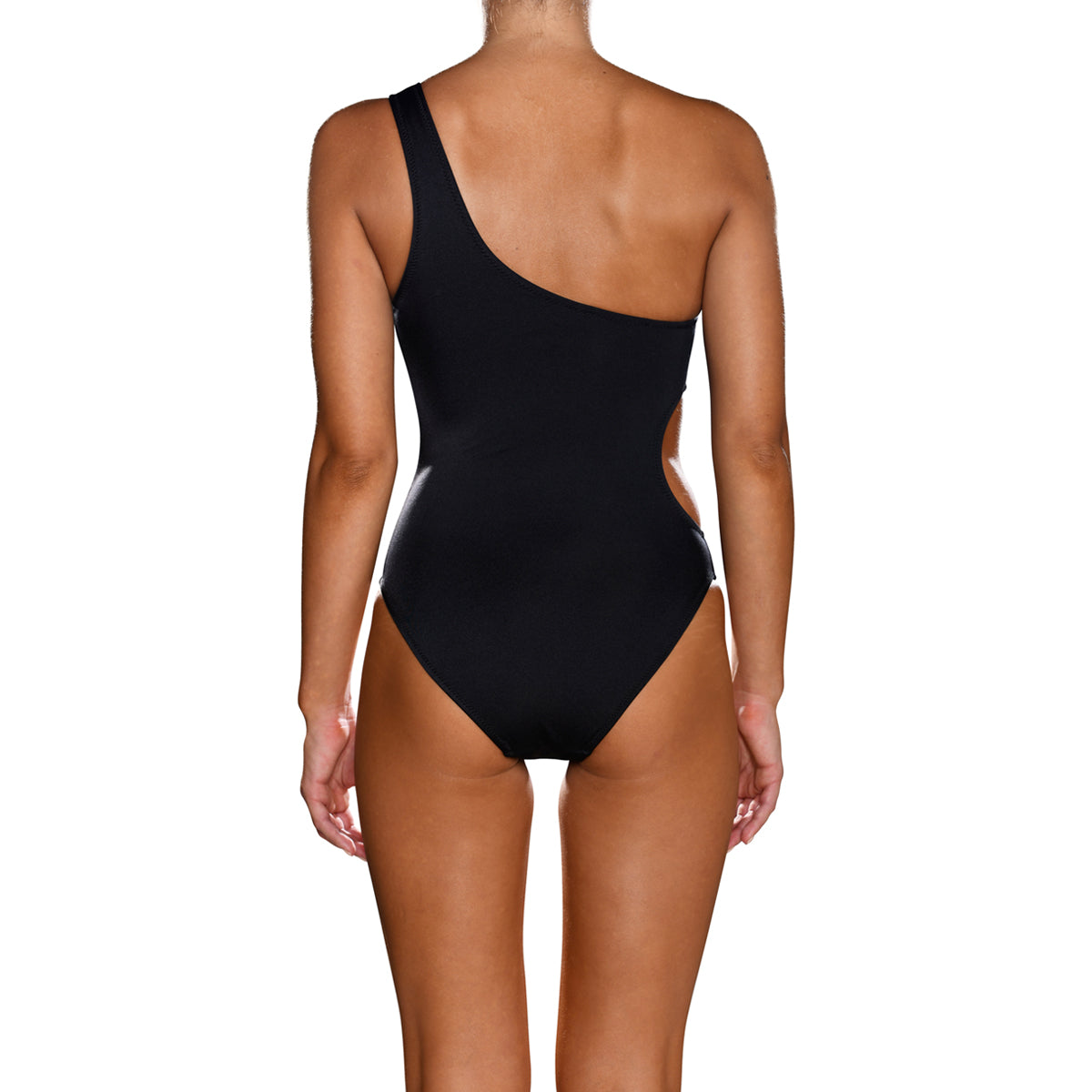 Black One Shoulder Swimsuit