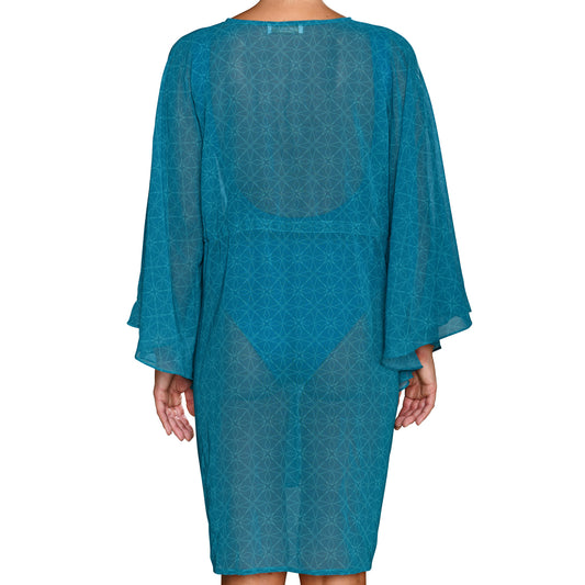 Cerulean Cyan Mini Kaftan