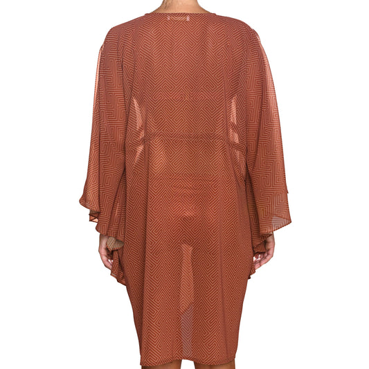 Grecian Brick Red Mini Kaftan