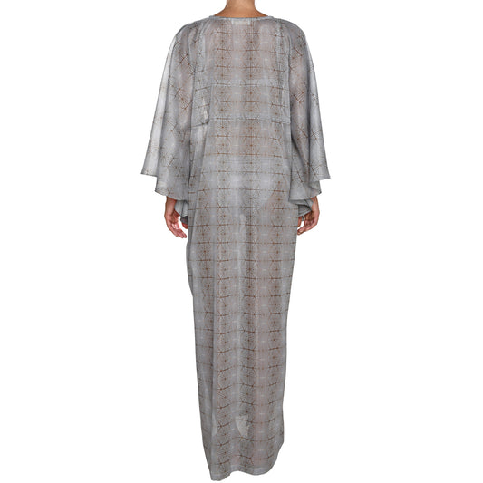 Silver Maxi Shimmering Kaftan