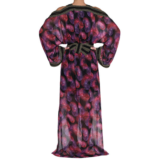 Ruby Leaves Maxi Gown