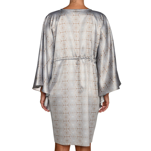 Silver Mini Satin Kaftan