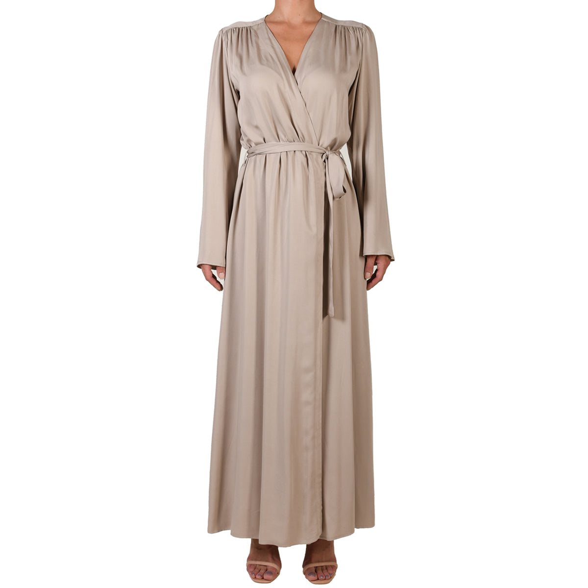 Beige Maxi Kimono Dress