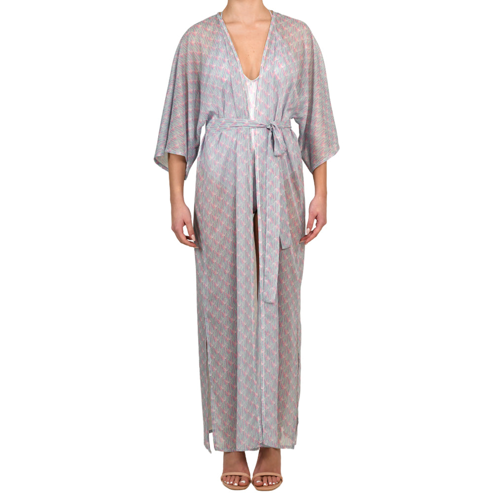 Mermaid Shell Maxi Shimmering Kimono