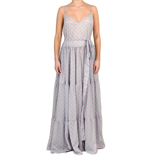 Mermaid Shell Maxi Shimmering Ruffle Dress