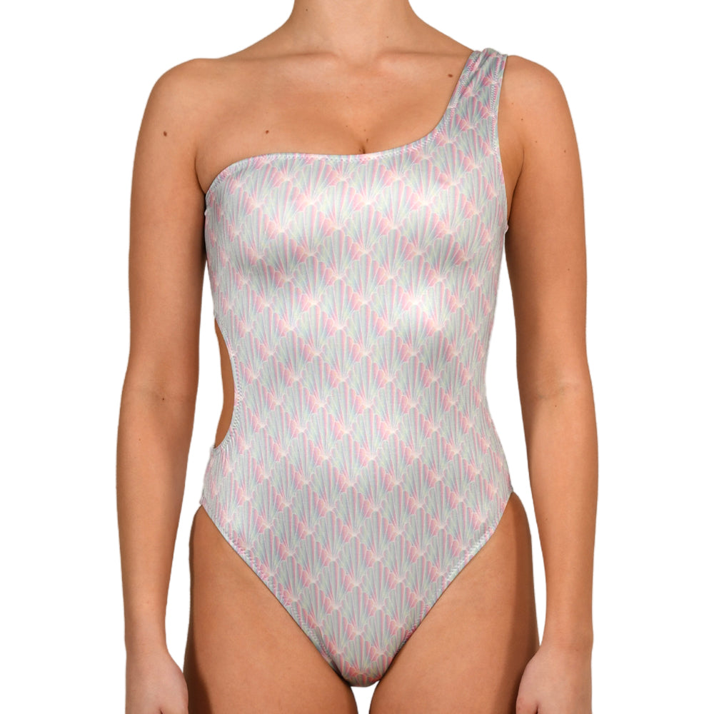 Mermaid Shell One Shoulder Swimsuit