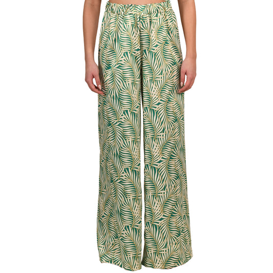 Tropical Green Satin Pantalone