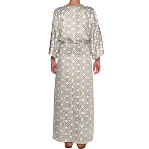 Gold Star Satin Maxi Kimono