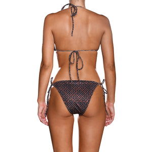 Grecian Tortoiseshell Tie Side Triangle Bikini