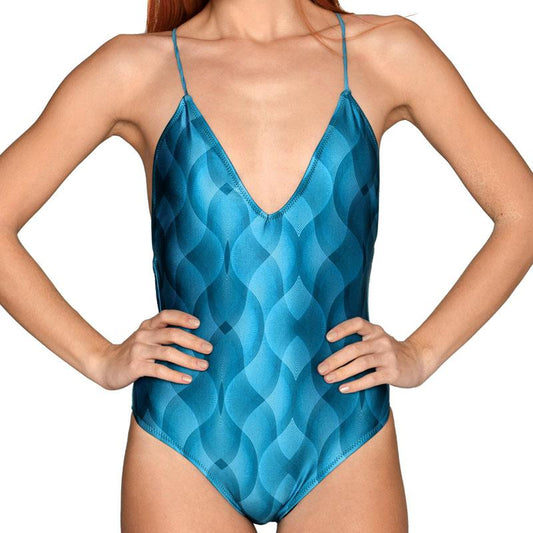 Cyan Halter Swimsuit