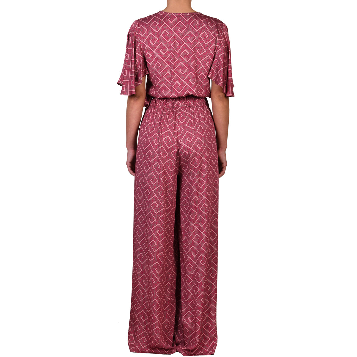 Meander Magenta Wrap Top