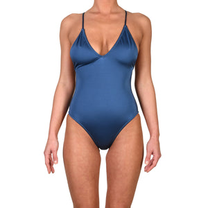 Sapphire Blue Halter Swimsuit